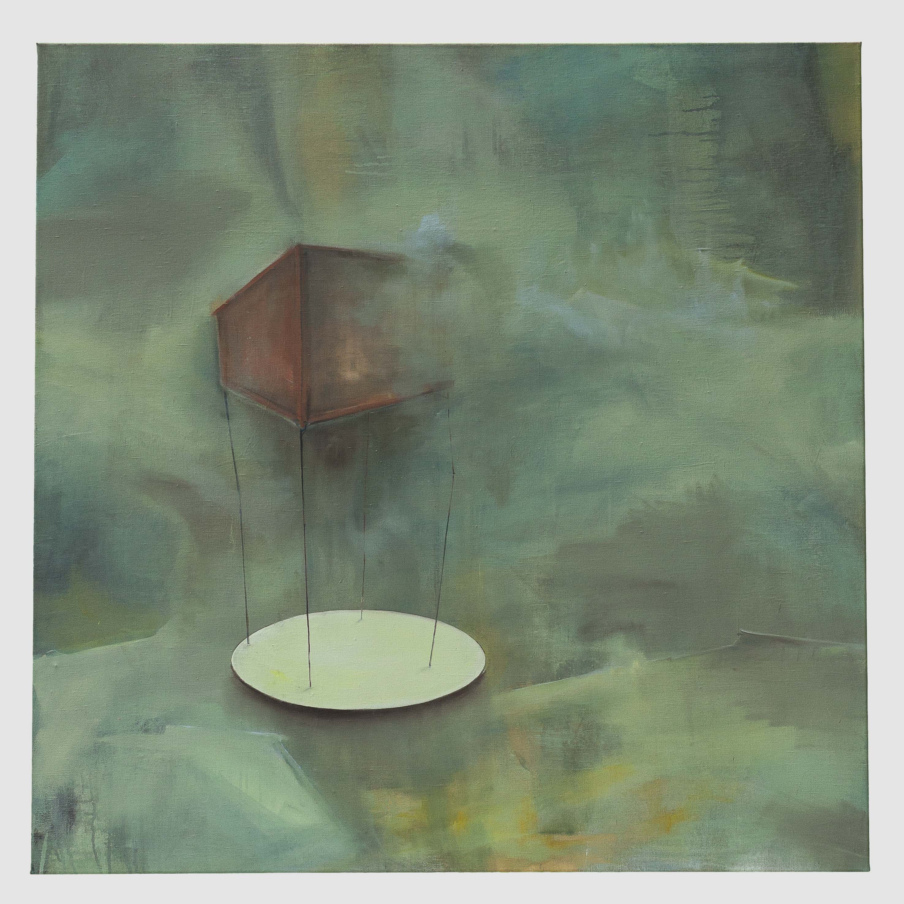 Wache, 2013, 130 x 130 cm, Pigmente, Acryl, Öl auf LW